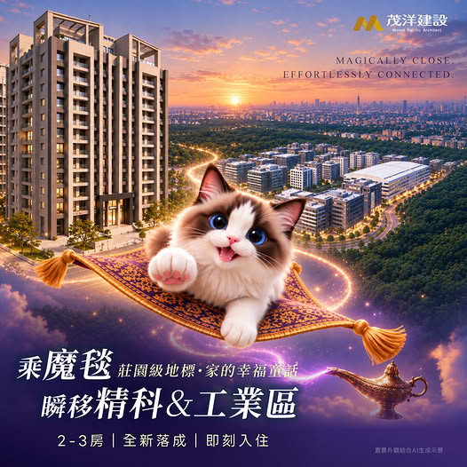 【茂洋馥域】｜地標級莊園計劃｜全新落成，乘上神奇魔毯，通勤就在彈指之間